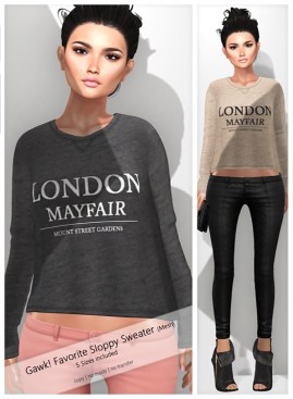 Gawk! Favorite Sloppy Sweater (Mesh)