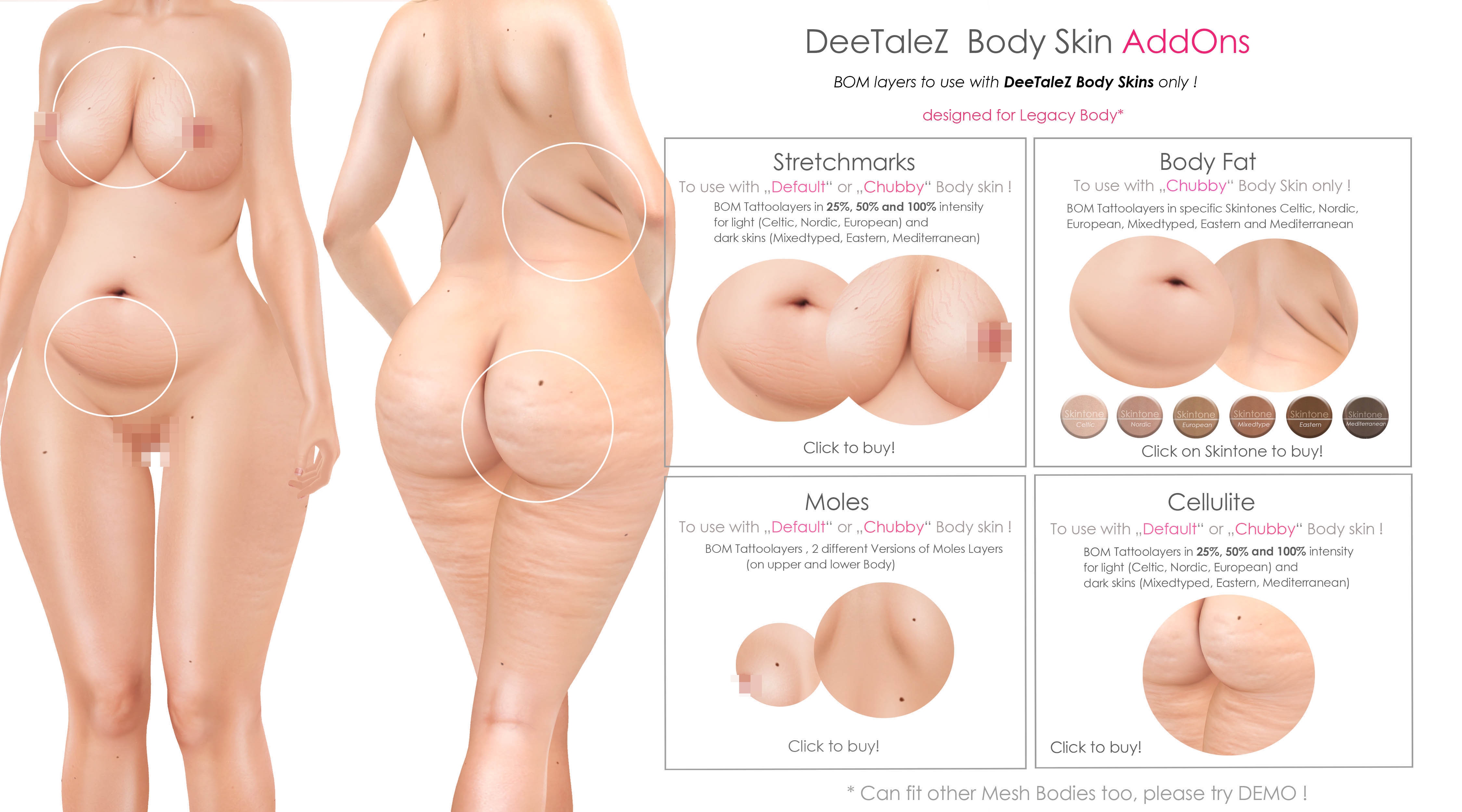 BODY ADDONS VENDOR chubby skin FAT PG