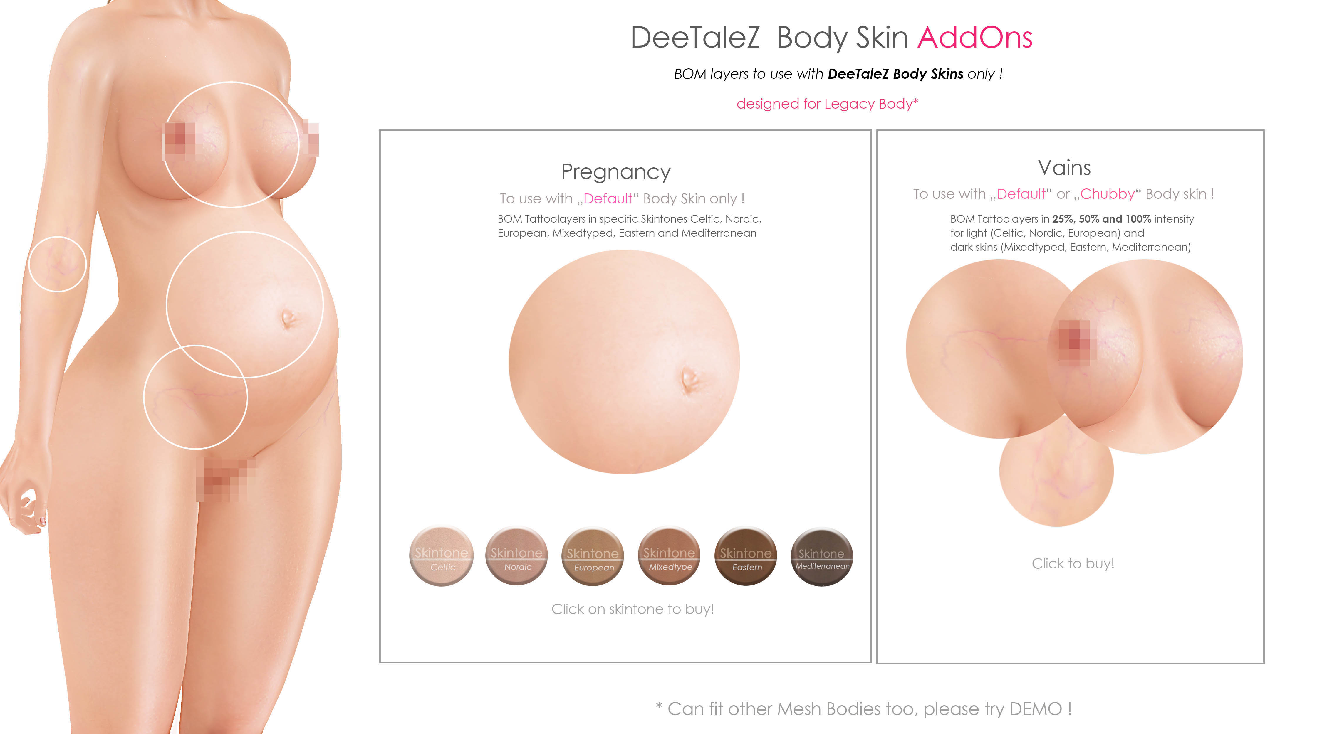 BODY ADDONS VENDOR default skin PREG PG
